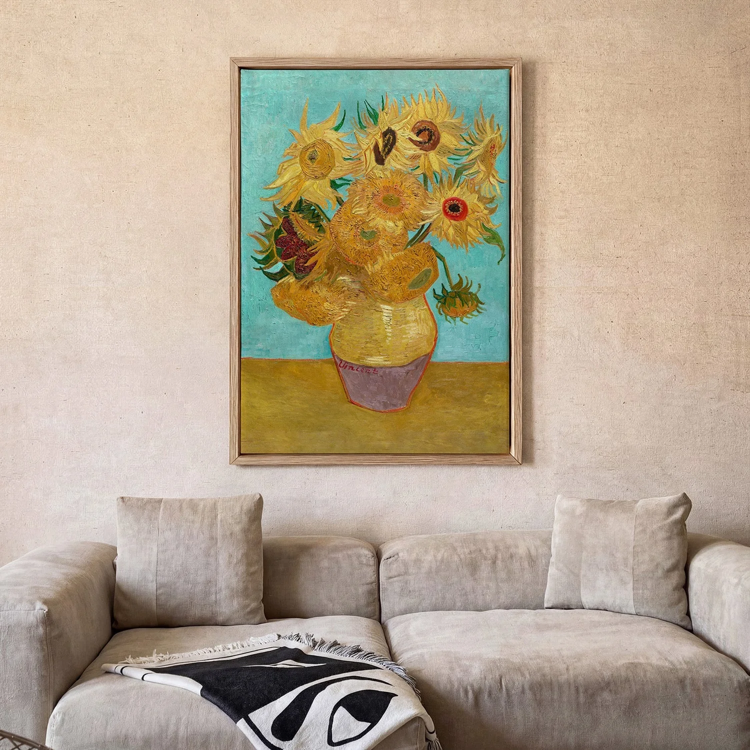 Vase with Twelve Sunflowers by Van Gogh - Image 2