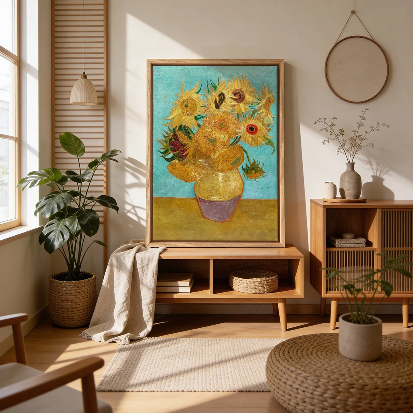 Vase with Twelve Sunflowers by Van Gogh - Image 4