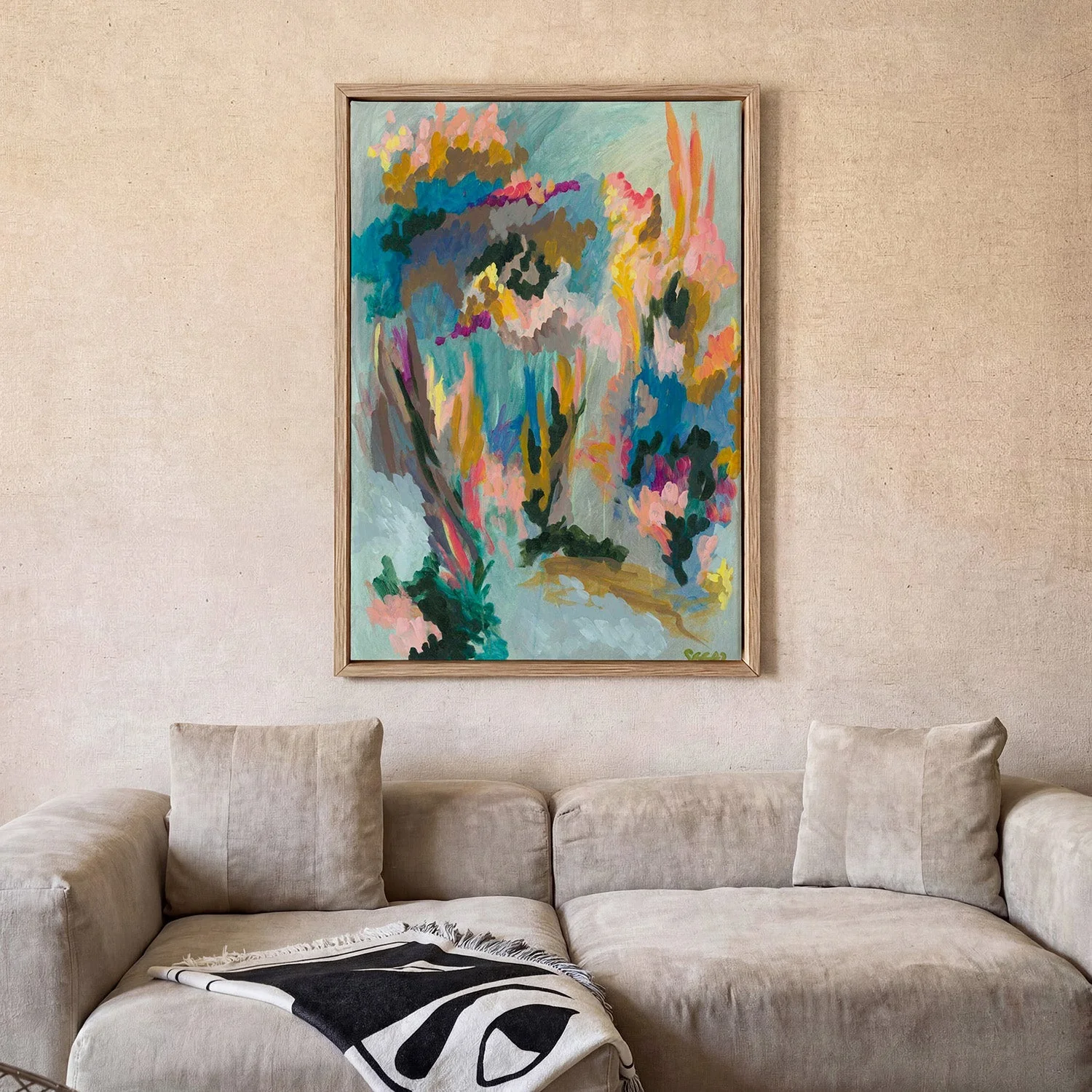 Vibrant Floral Abstract by Angela Seear - Image 2