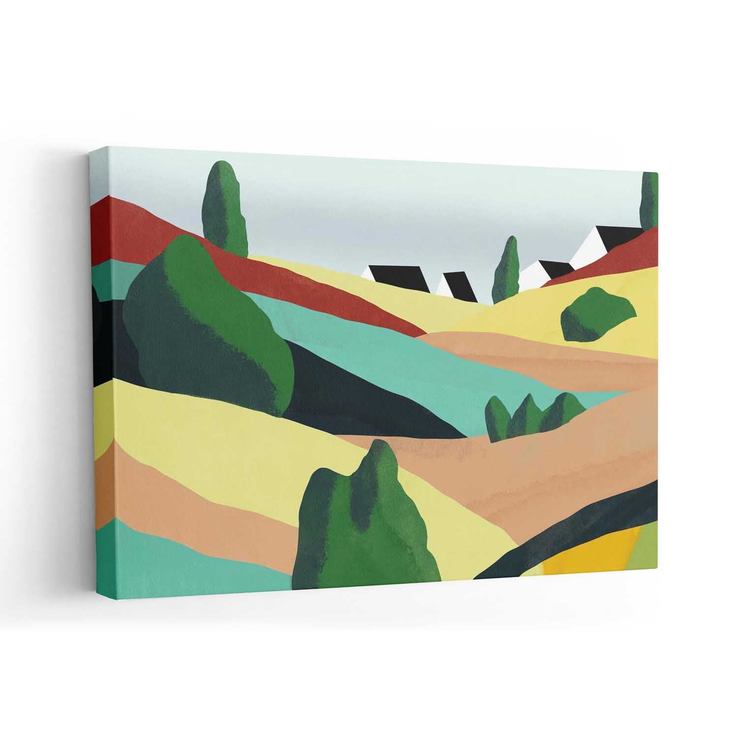 Vibrant Hillside Village by Little Dean - Image 7