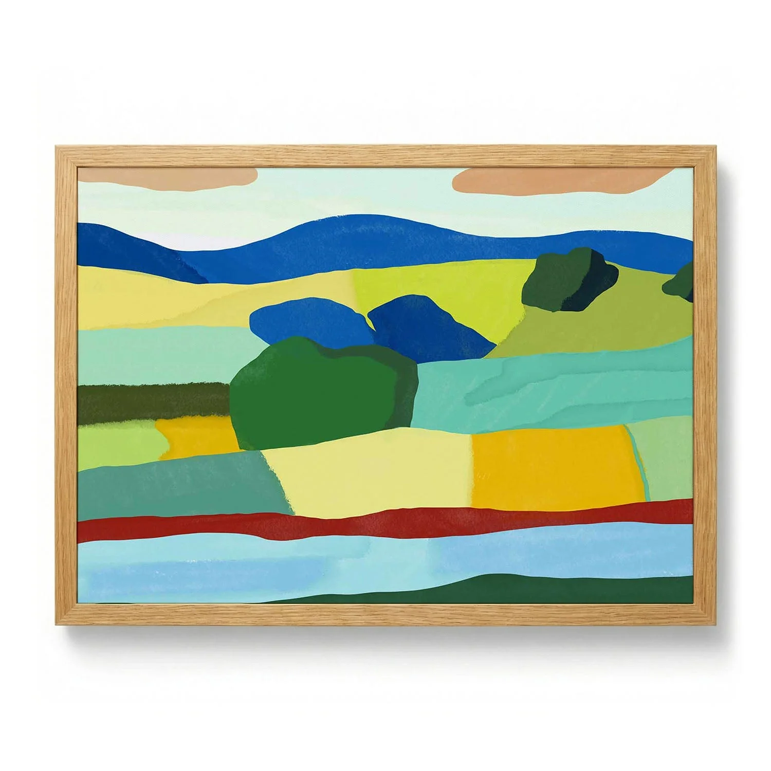 Vibrant Patchwork Fields by Little Dean