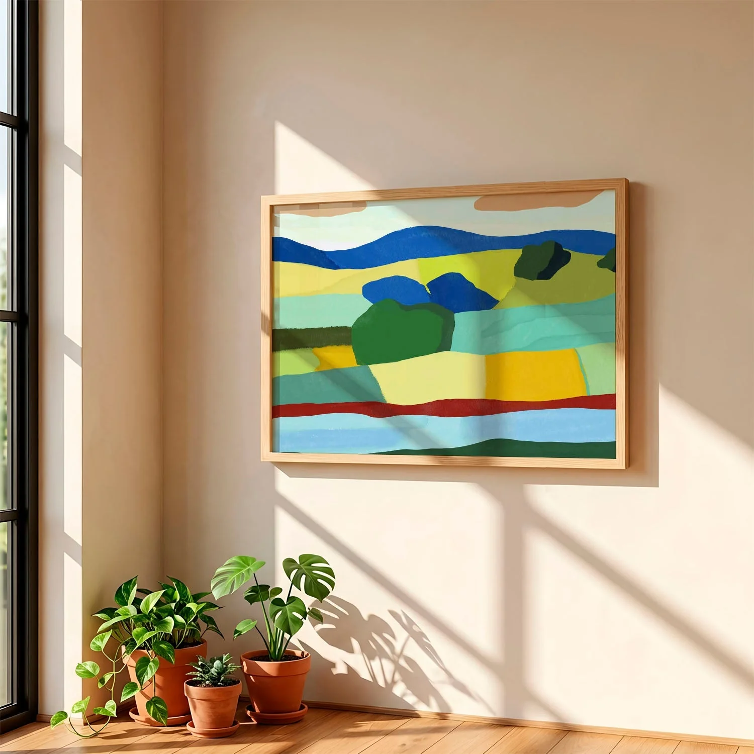 Vibrant Patchwork Fields by Little Dean - Image 3