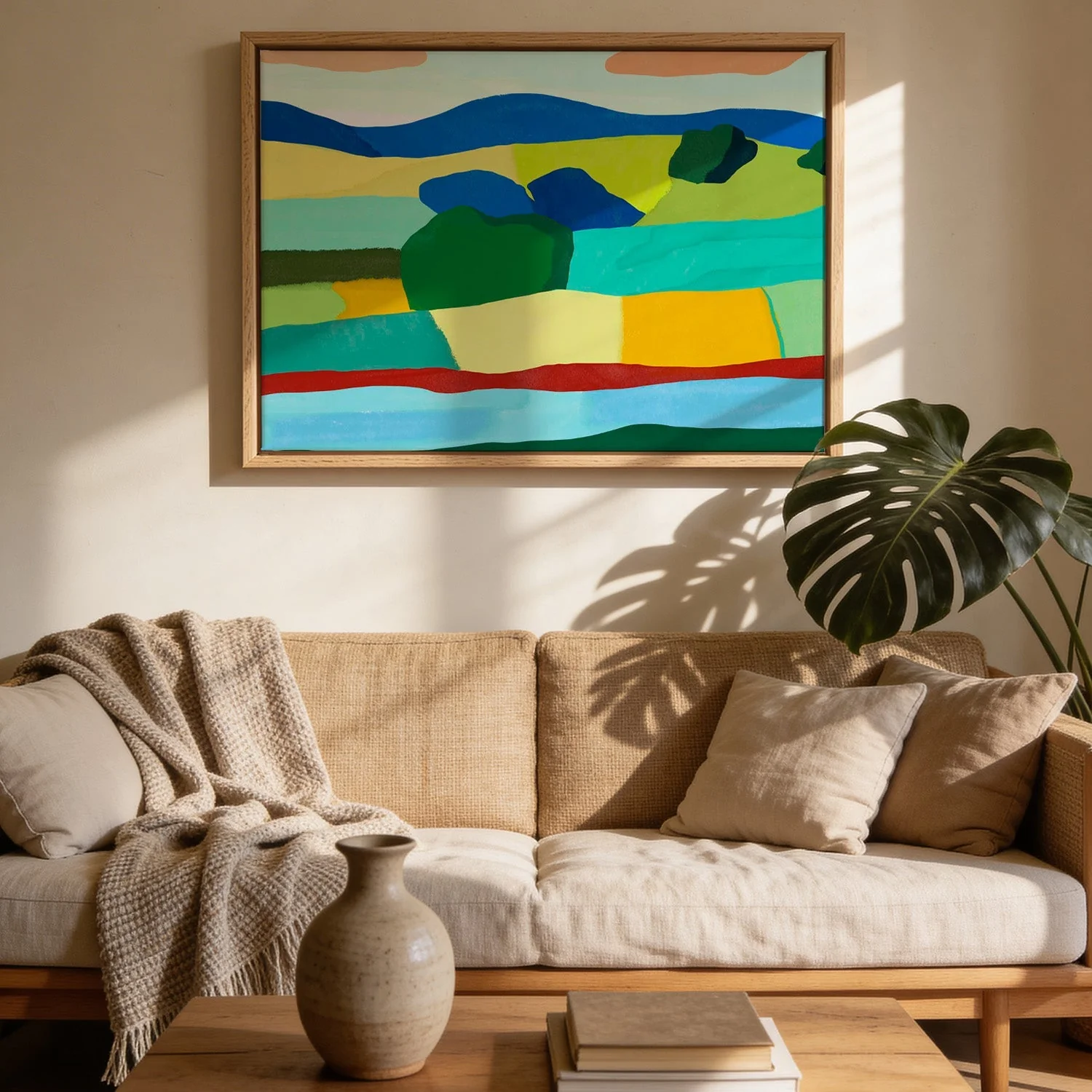 Vibrant Patchwork Fields by Little Dean - Image 2