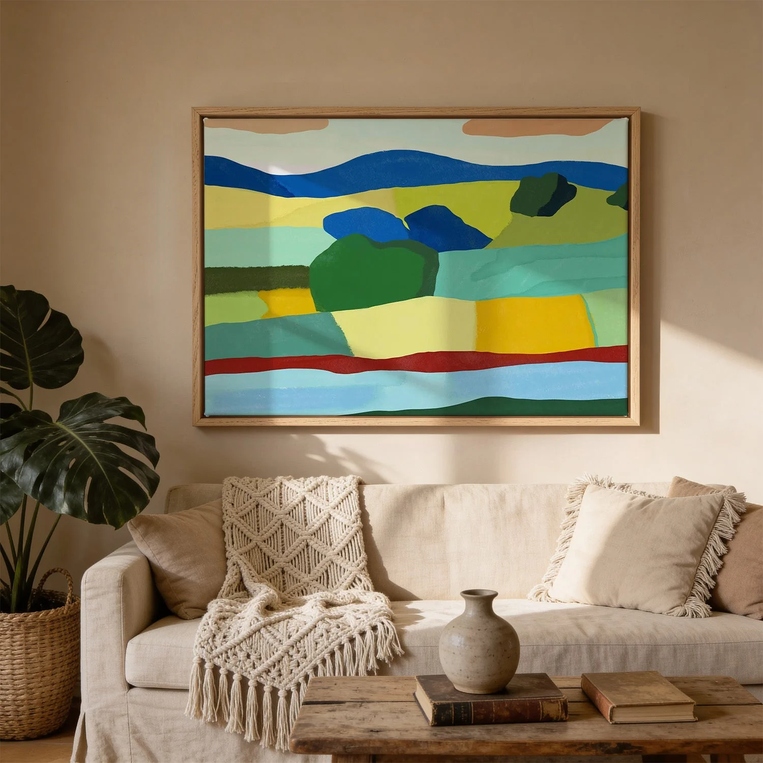 Vibrant Patchwork Fields by Little Dean - Image 3