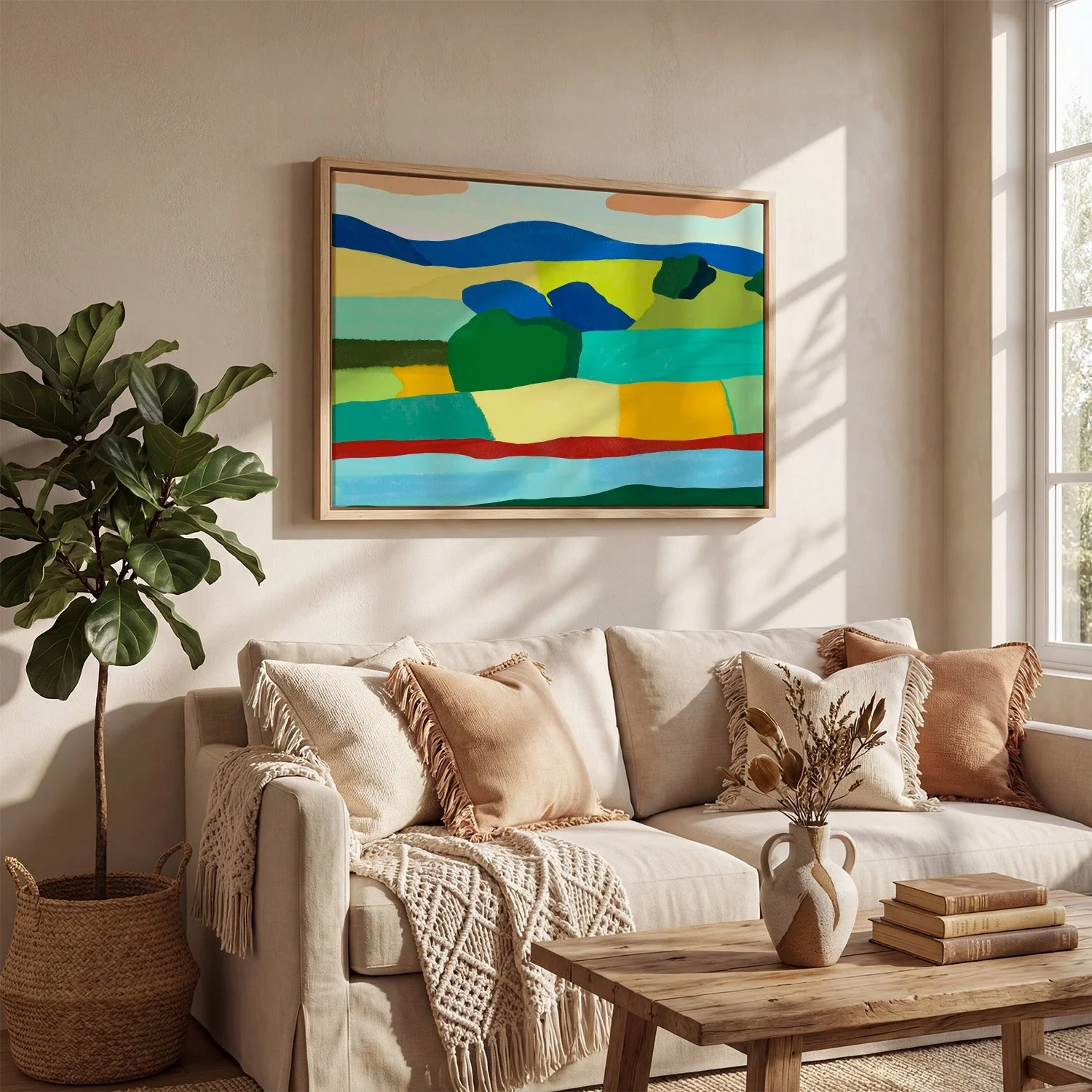Vibrant Patchwork Fields by Little Dean - Image 4