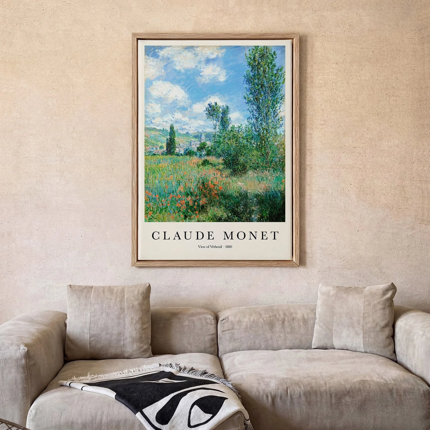 View of Vétheuil by Claude Monet - Image 2
