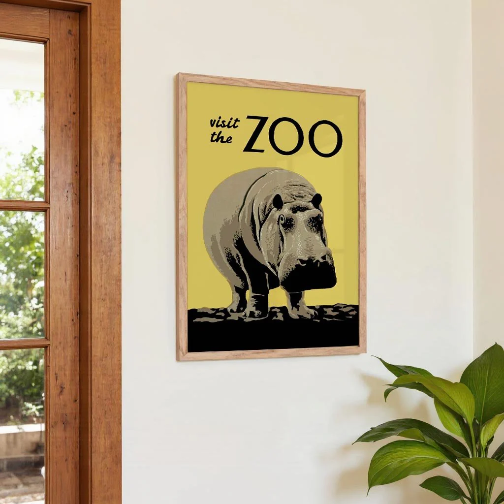 Visit the Zoo Vintage Hippo - Image 4