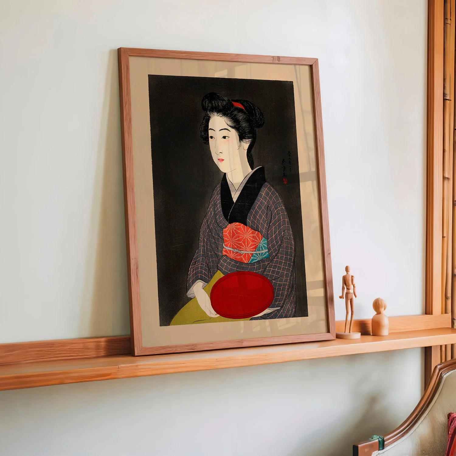 Waitress with a Red Traya Maid by Gōyo Hashiguchi - Image 2