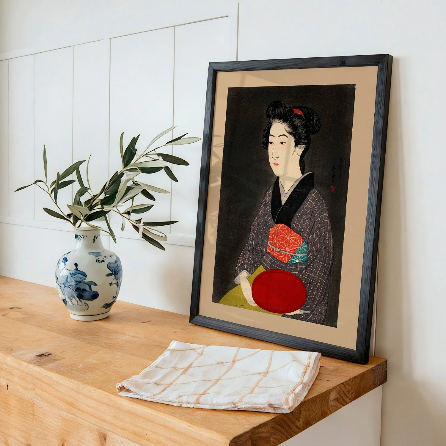 Waitress with a Red Traya Maid by Gōyo Hashiguchi - Image 3