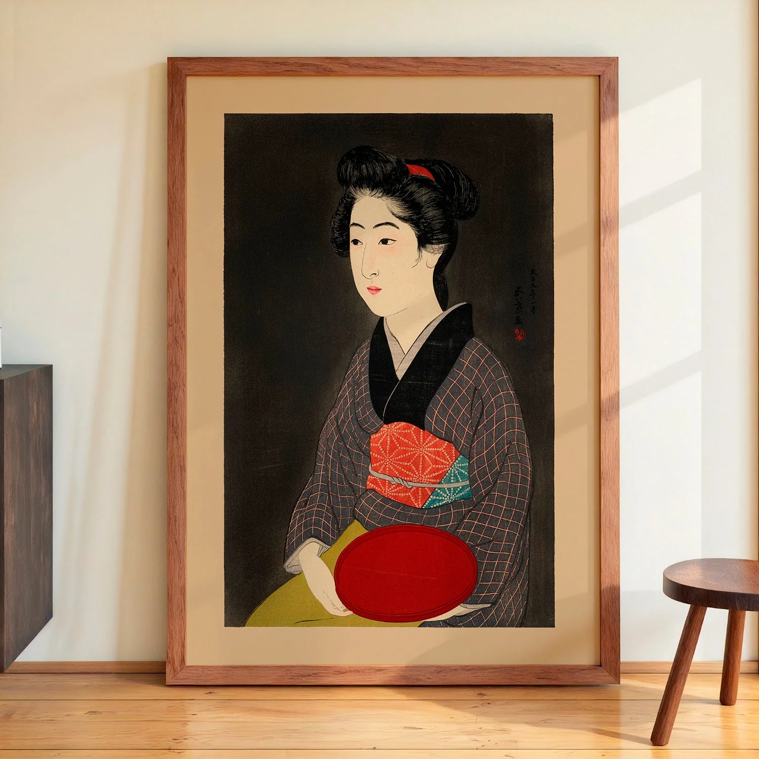 Waitress with a Red Traya Maid by Gōyo Hashiguchi - Image 4