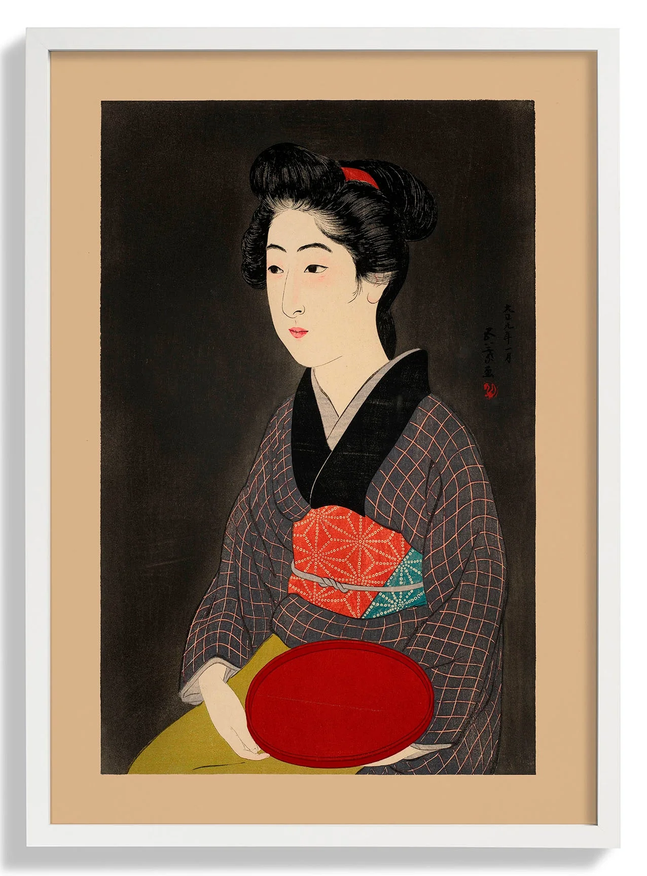 Waitress with a Red Traya Maid by Gōyo Hashiguchi - Image 5