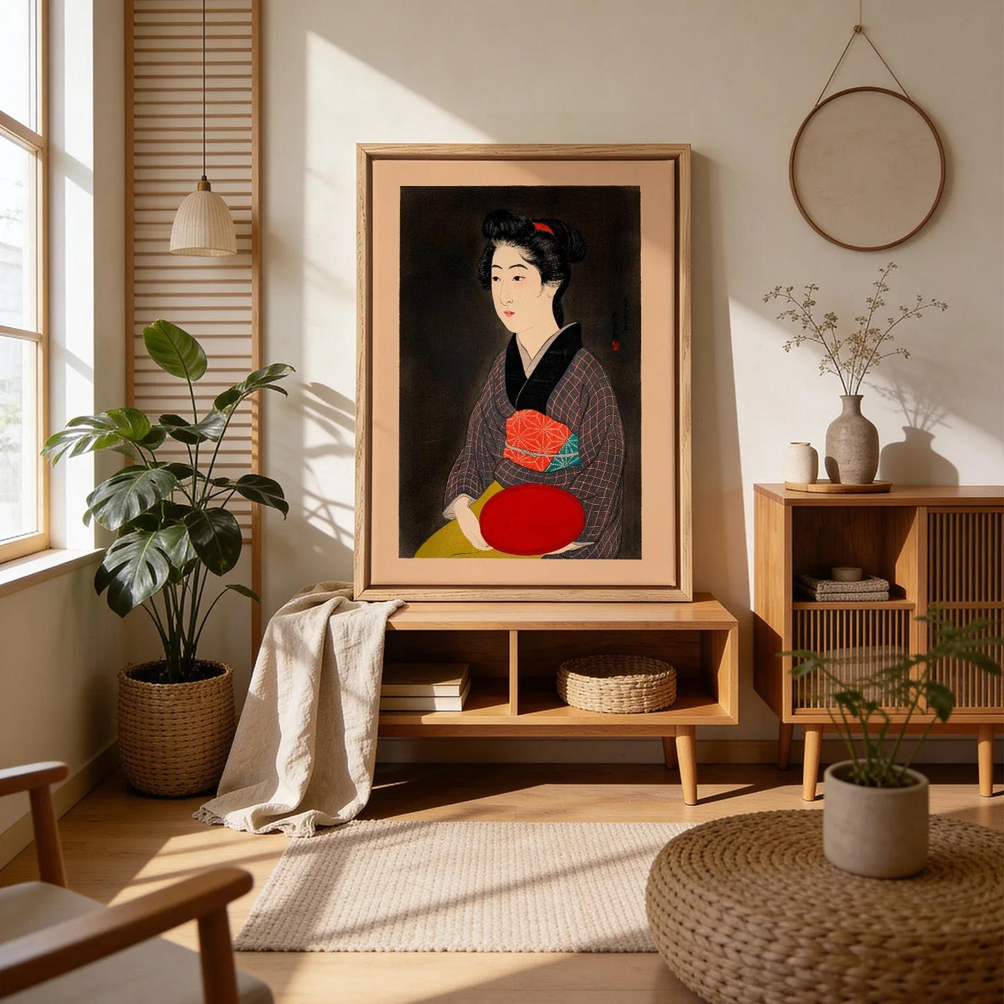 Waitress with a Red Traya Maid by Gōyo Hashiguchi - Image 4