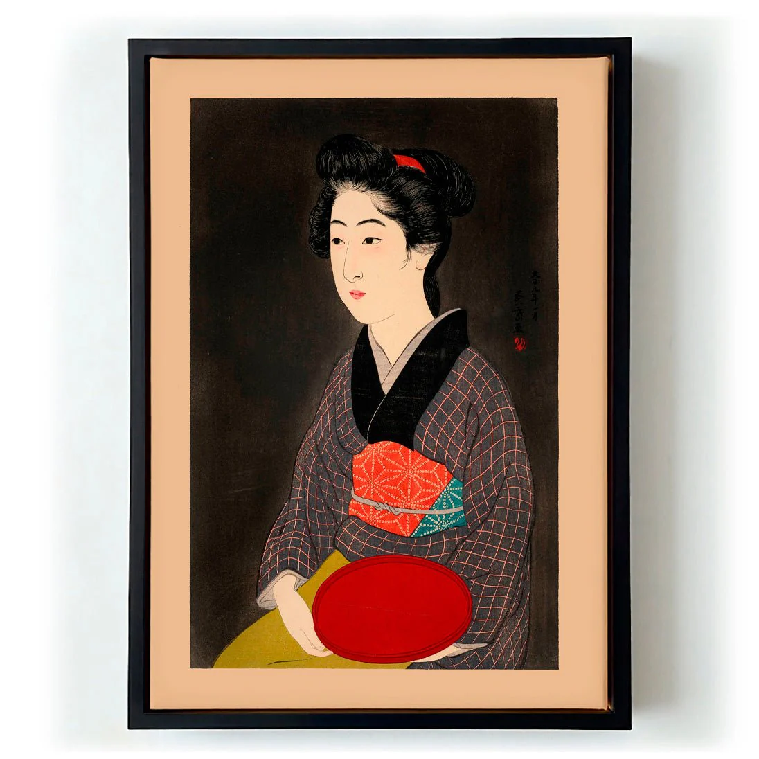 Waitress with a Red Traya Maid by Gōyo Hashiguchi - Image 5