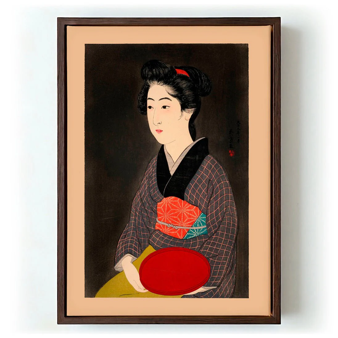 Waitress with a Red Traya Maid by Gōyo Hashiguchi - Image 6
