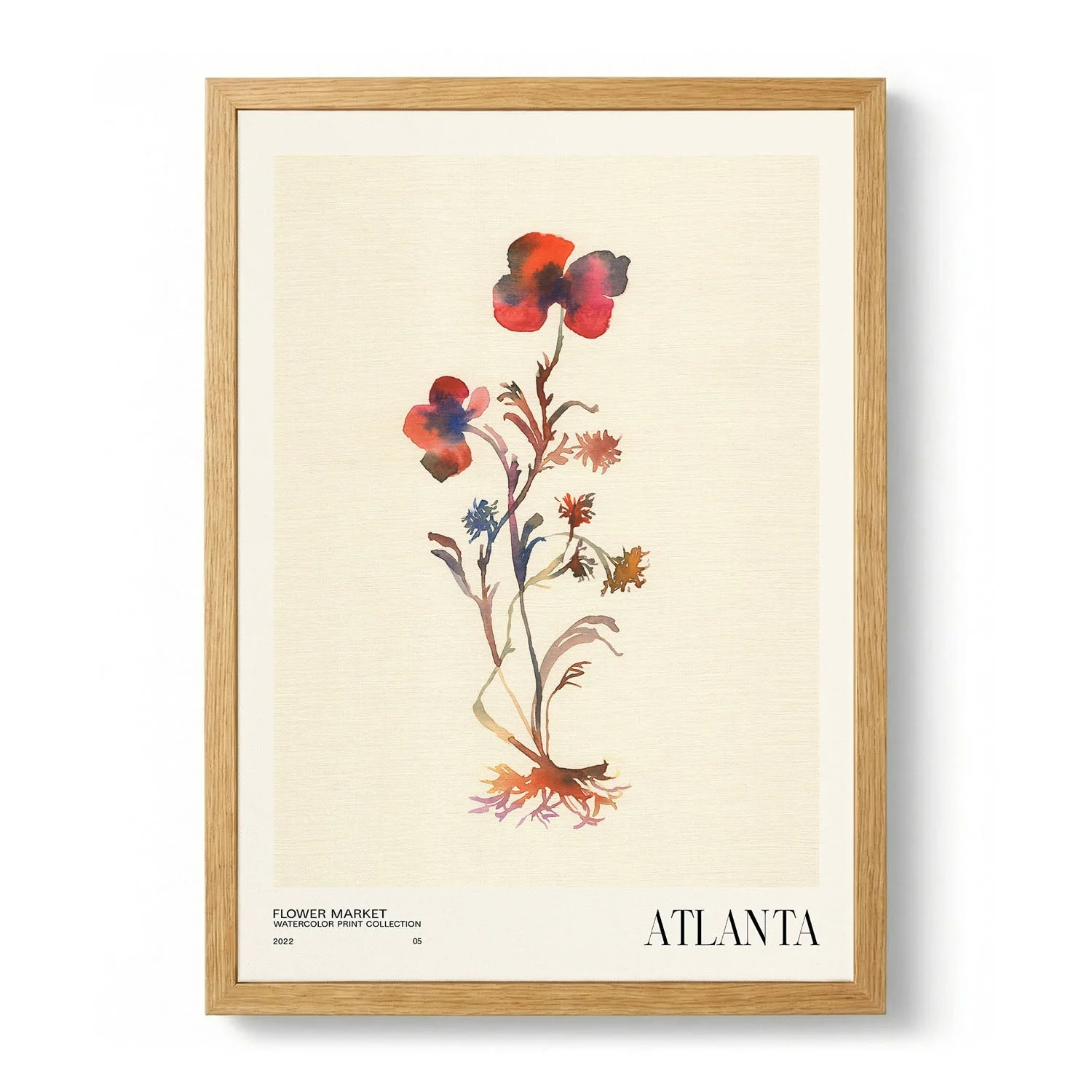 Watercolor print collection Flower market - Atlanta by NKTN