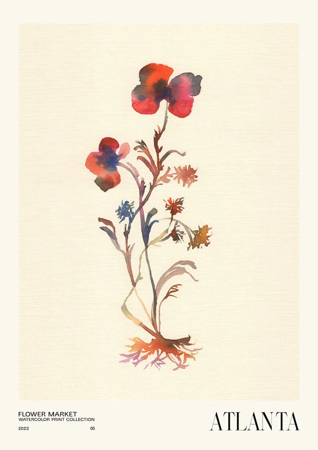 Watercolor print collection Flower market - Atlanta by NKTN - Image 7