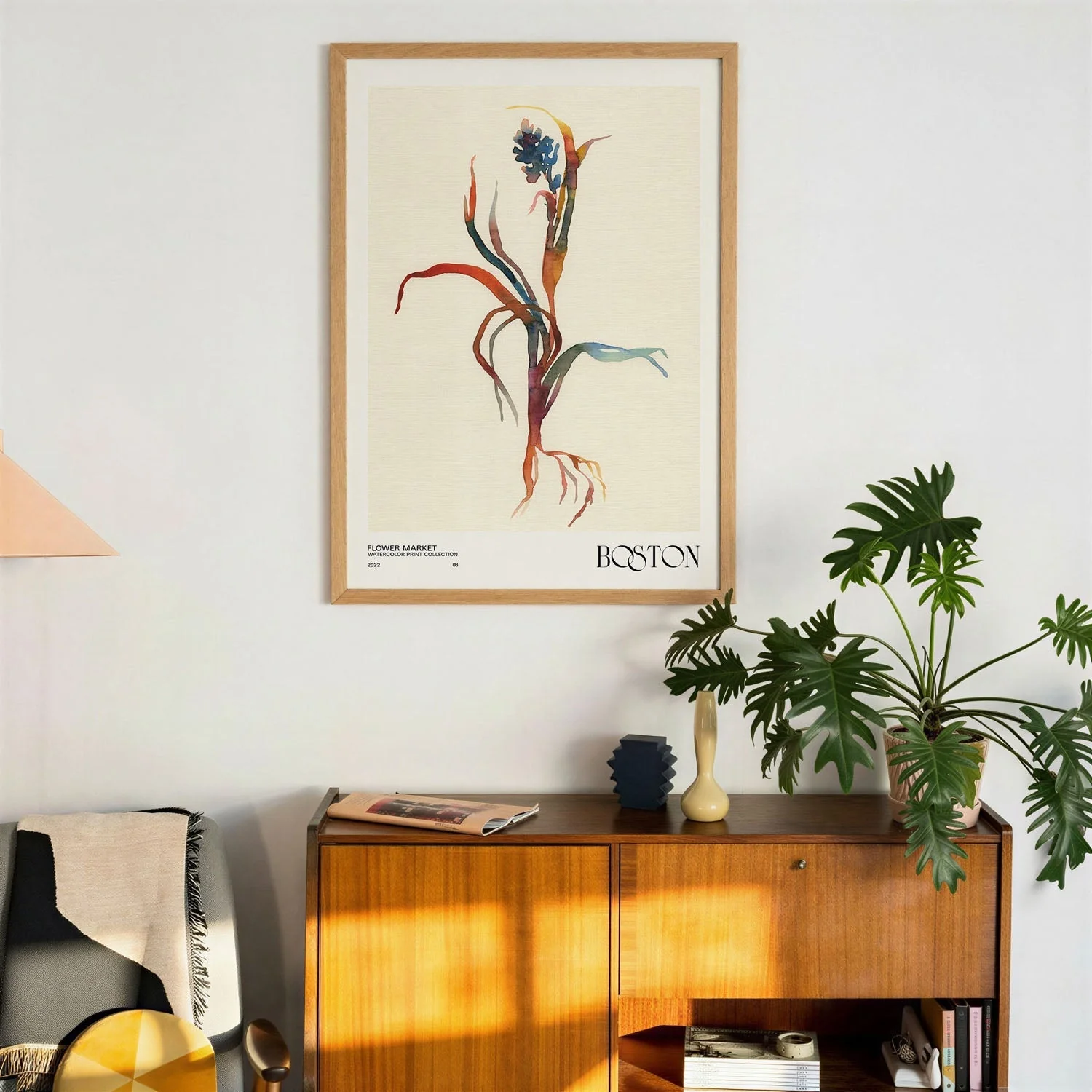 Watercolor print collection Flower market - Boston by NKTN - Image 3
