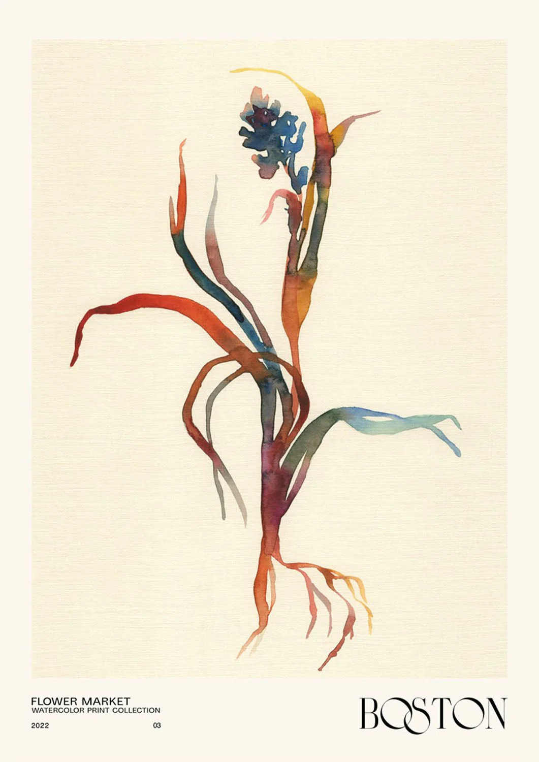 Watercolor print collection Flower market - Boston by NKTN - Image 7