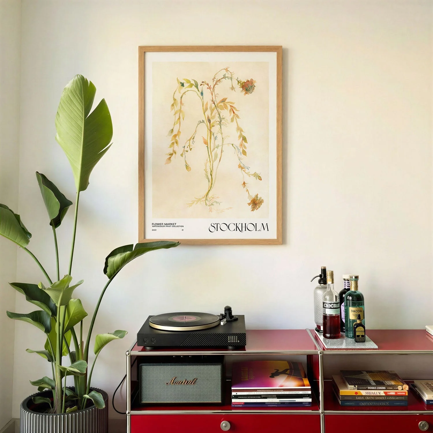 Watercolor print collection Flower market - Stockholm by NKTN - Image 2