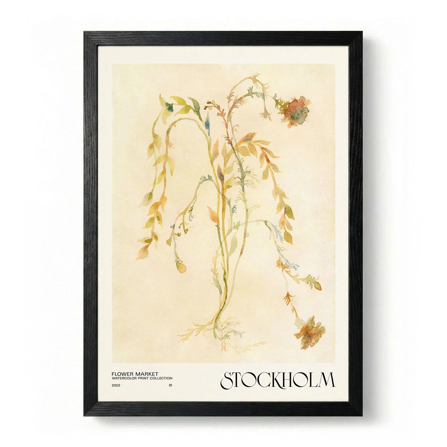 Watercolor print collection Flower market - Stockholm by NKTN - Image 5