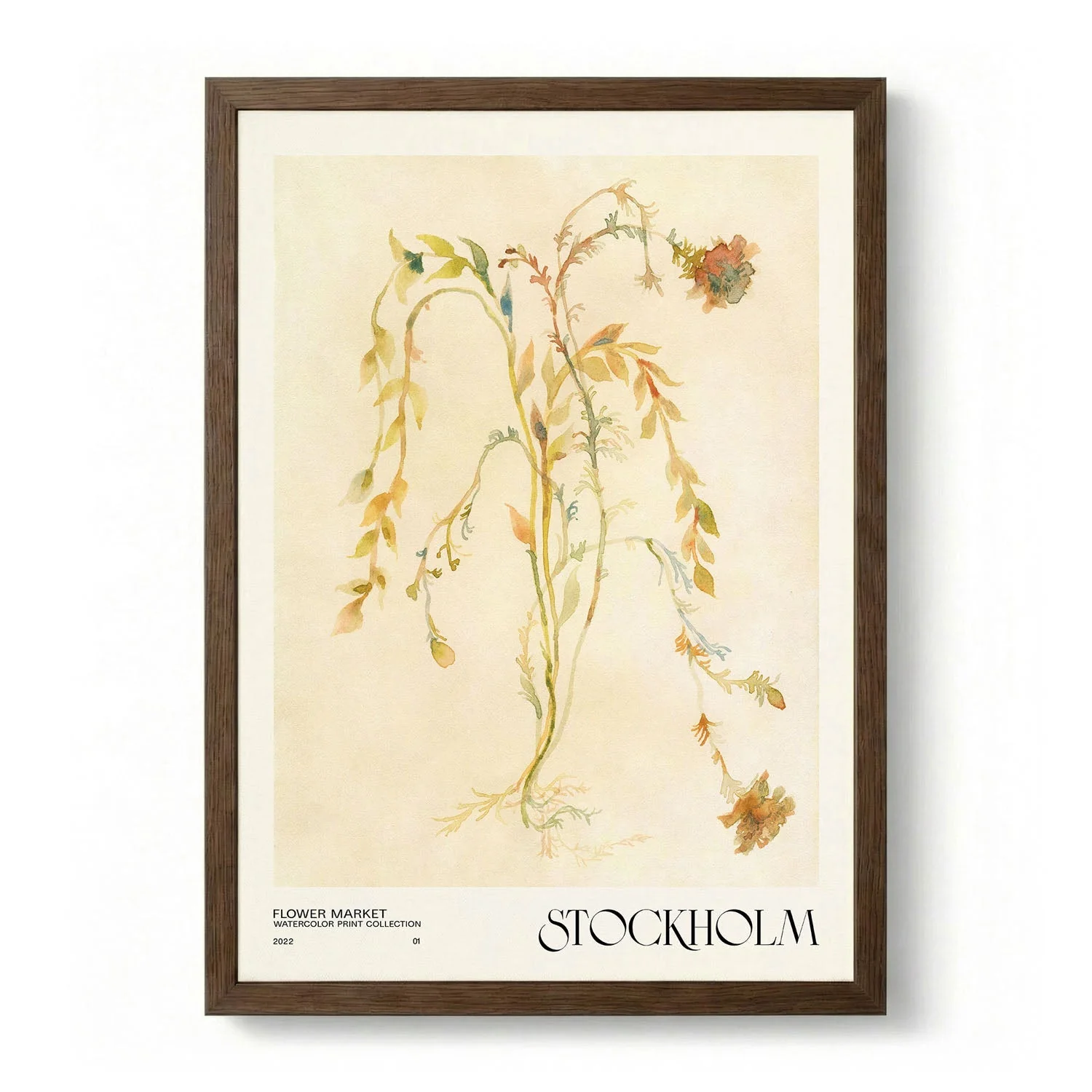 Watercolor print collection Flower market - Stockholm by NKTN - Image 6