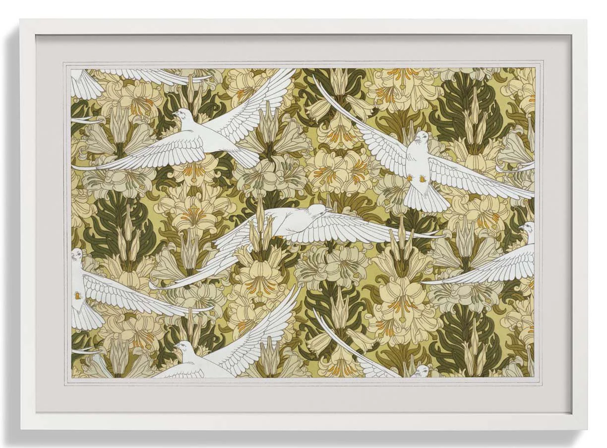White Birds and Flowers - Image 5