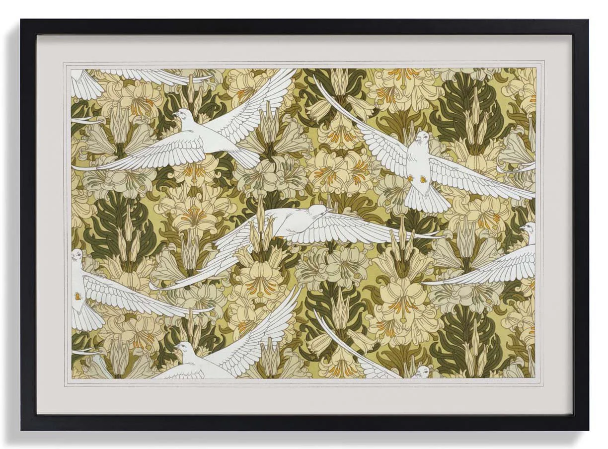 White Birds and Flowers - Image 6