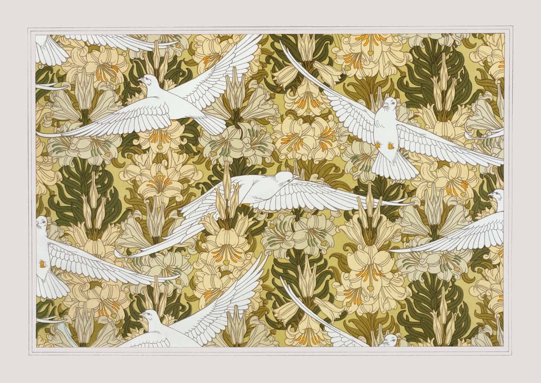 White Birds and Flowers - Image 8