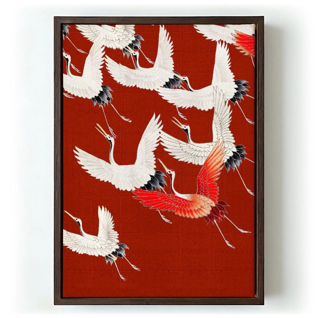 White Cranes in Red - Image 5