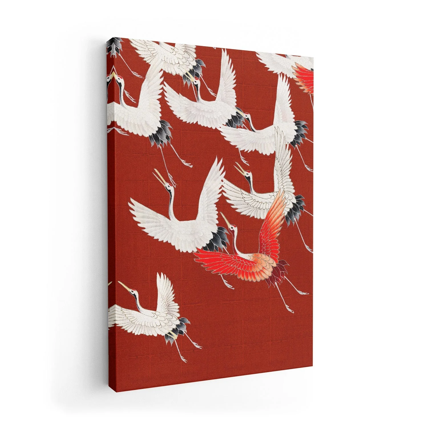 White Cranes in Red - Image 7