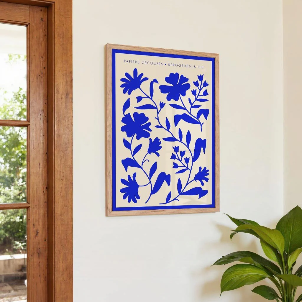Wild Flowers Blue Papiers Découpés Art Exhibition - Image 4