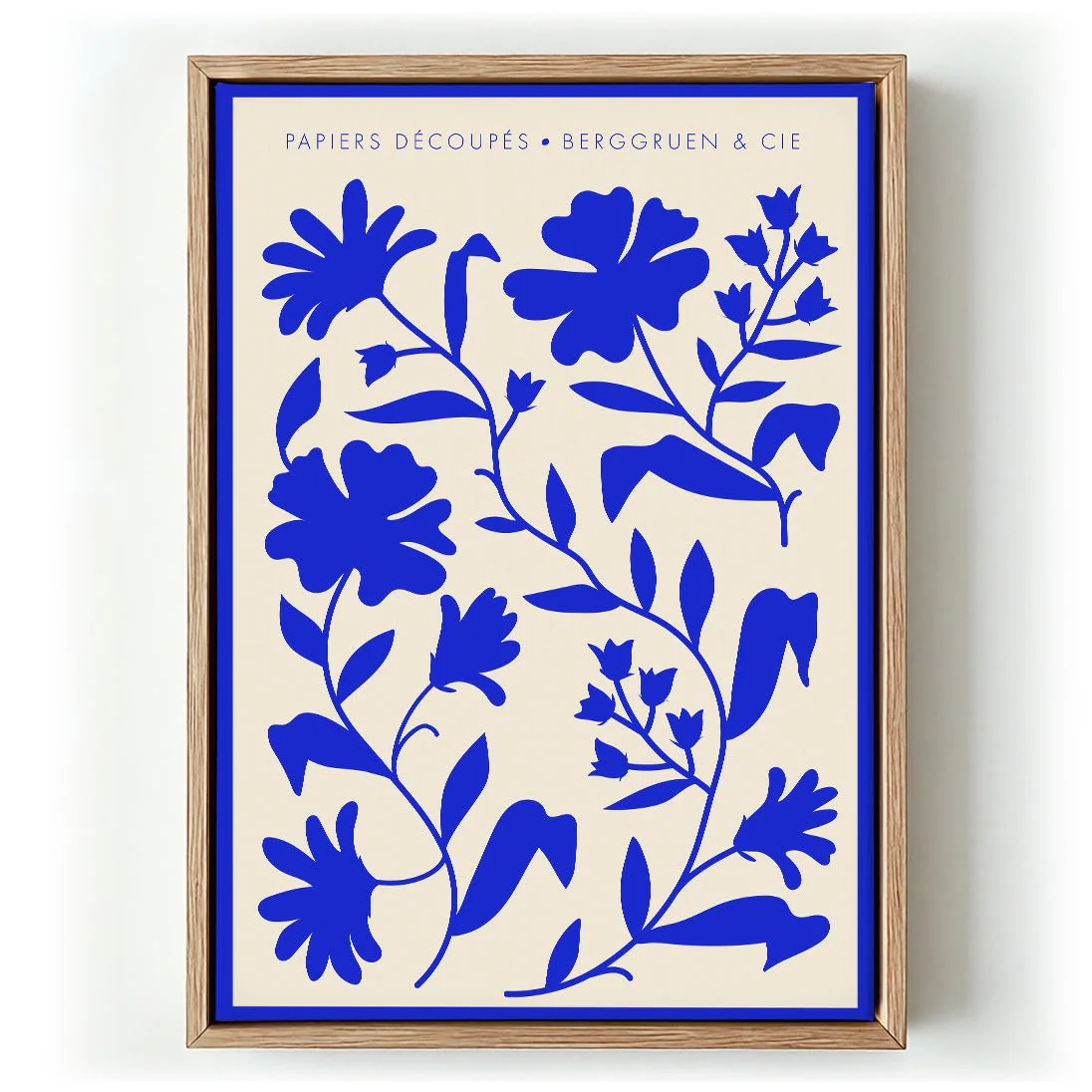 Wild Flowers Blue Papiers Découpés Art Exhibition