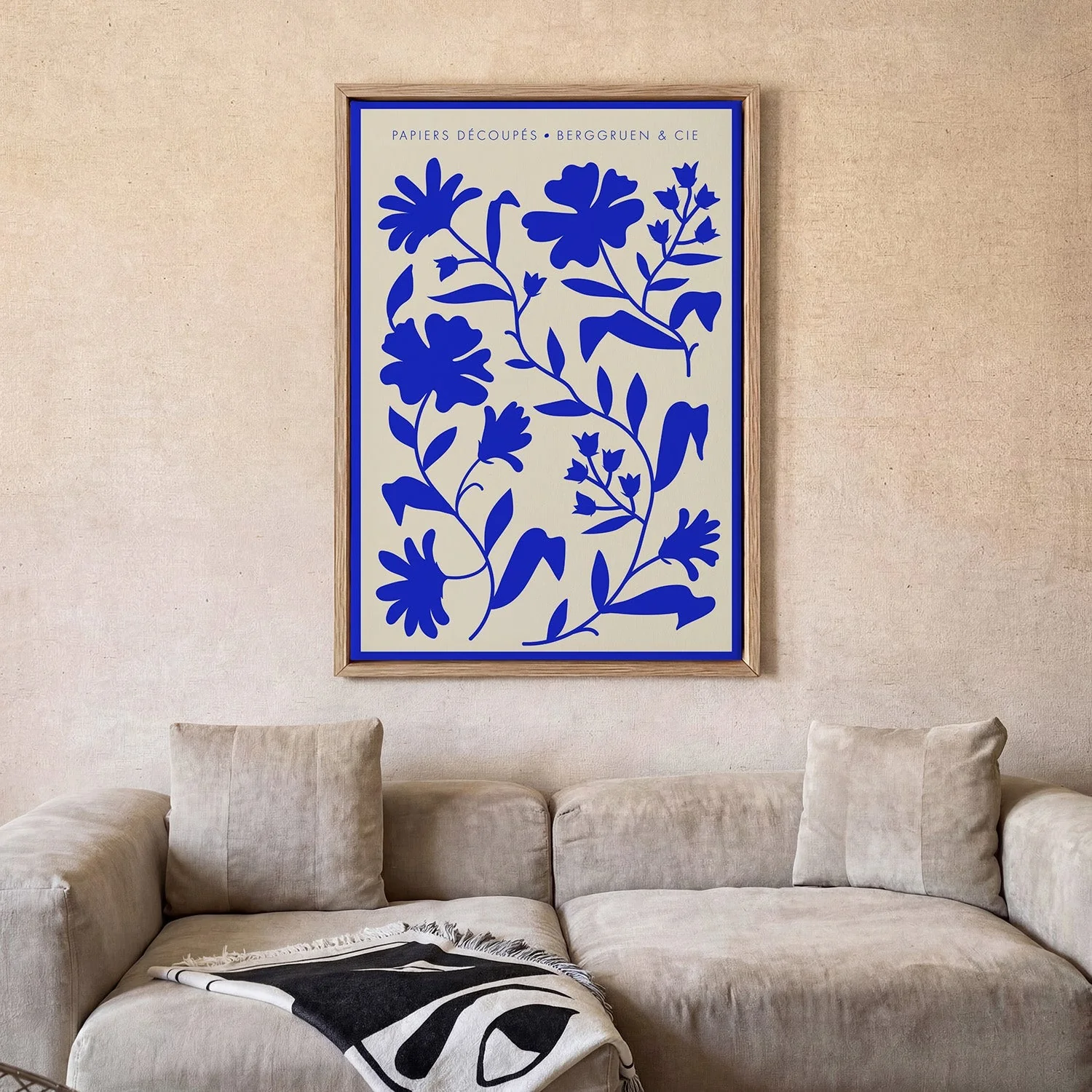 Wild Flowers Blue Papiers Découpés Art Exhibition - Image 2