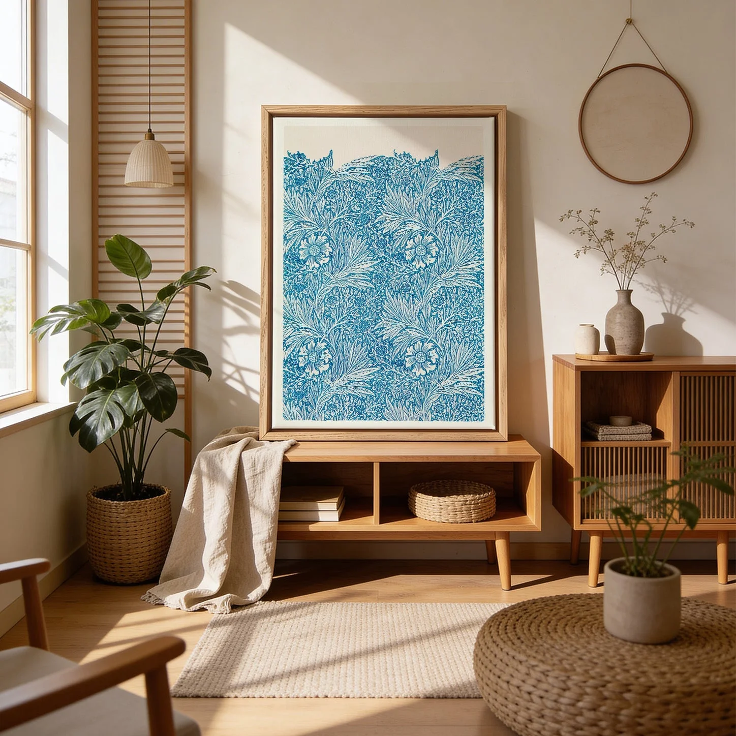 William Morris Blue Marigold - Image 4