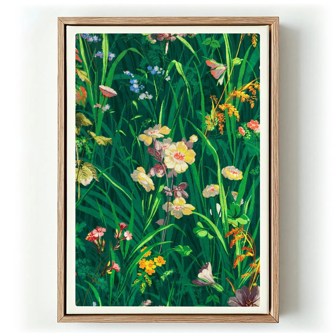 William Morris Grass with Lavender Yellow and Pink