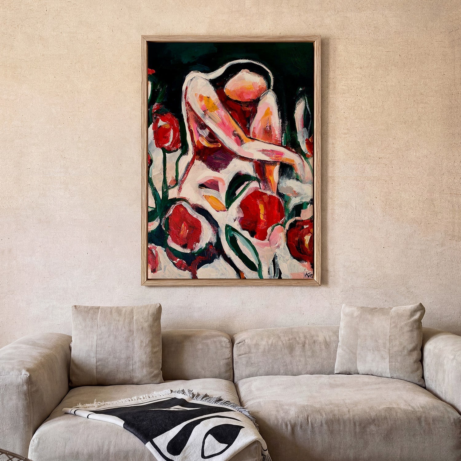 Woman Among Red Flowers by Magdalena Krzak - Image 2