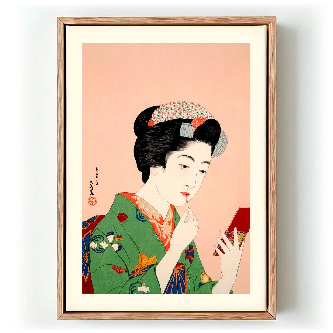 Woman Applying Rouge by Gōyo Hashiguchi