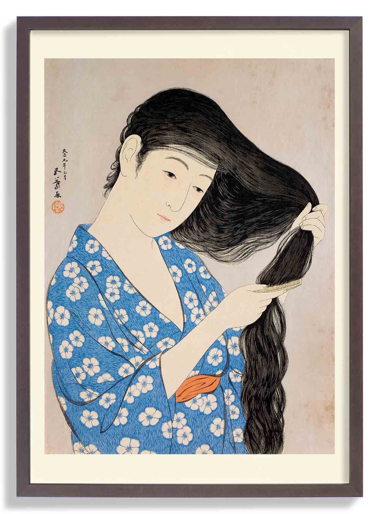 Woman Combing Her Hair by Gōyo Hashiguchi - Image 6