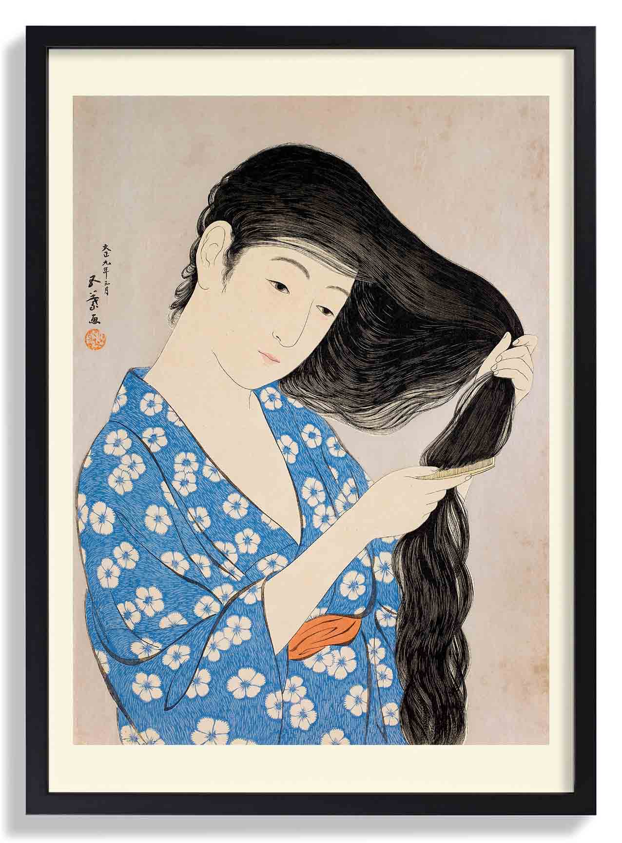 Woman Combing Her Hair by Gōyo Hashiguchi - Image 7