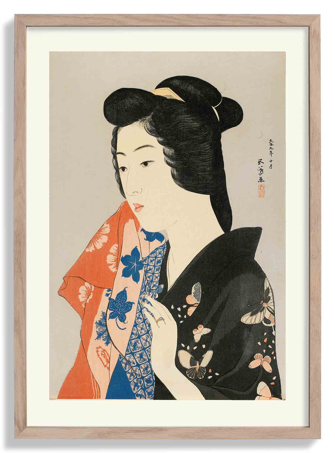 Woman Holding a Towel by Gōyo Hashiguchi