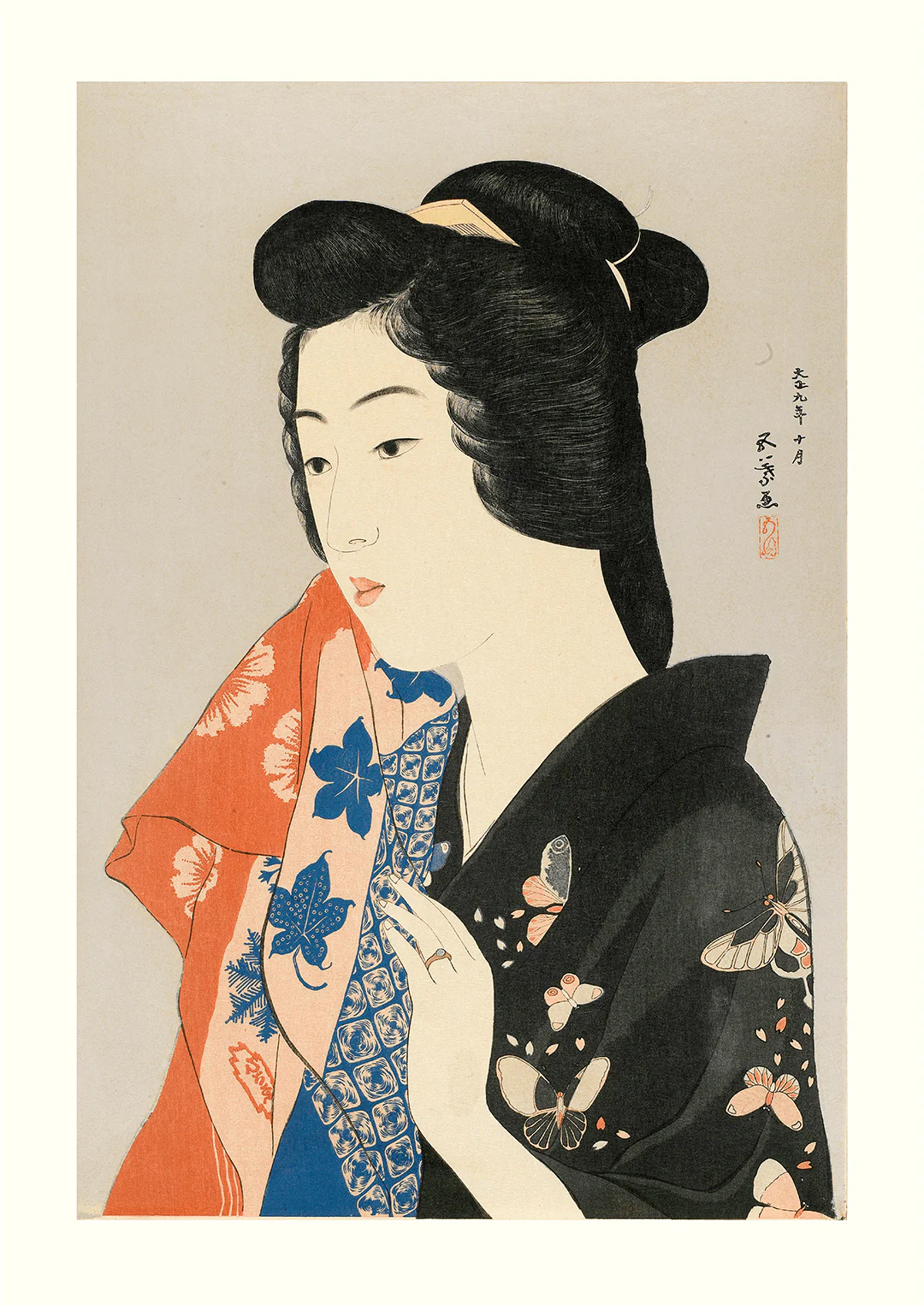 Woman Holding a Towel by Gōyo Hashiguchi - Image 8