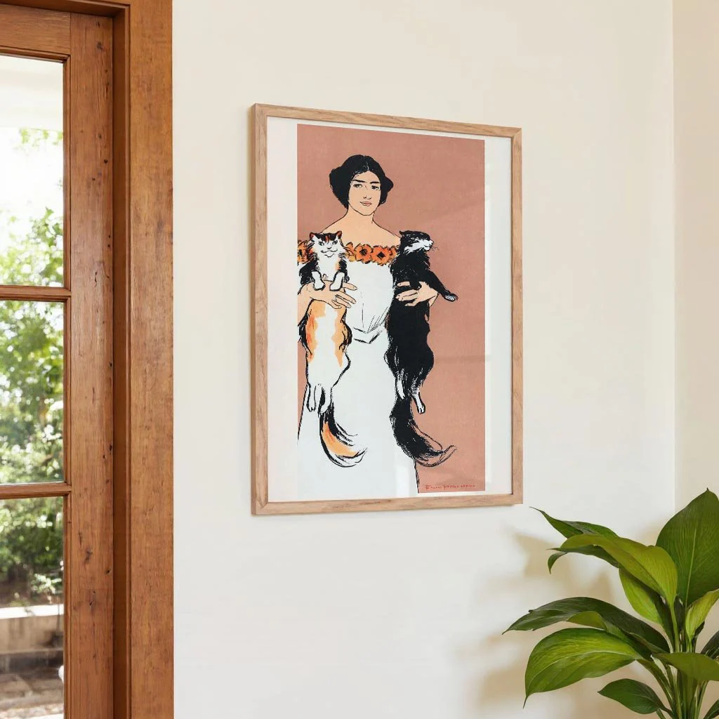 Woman Holding Cats by Edward Penfield - Image 4