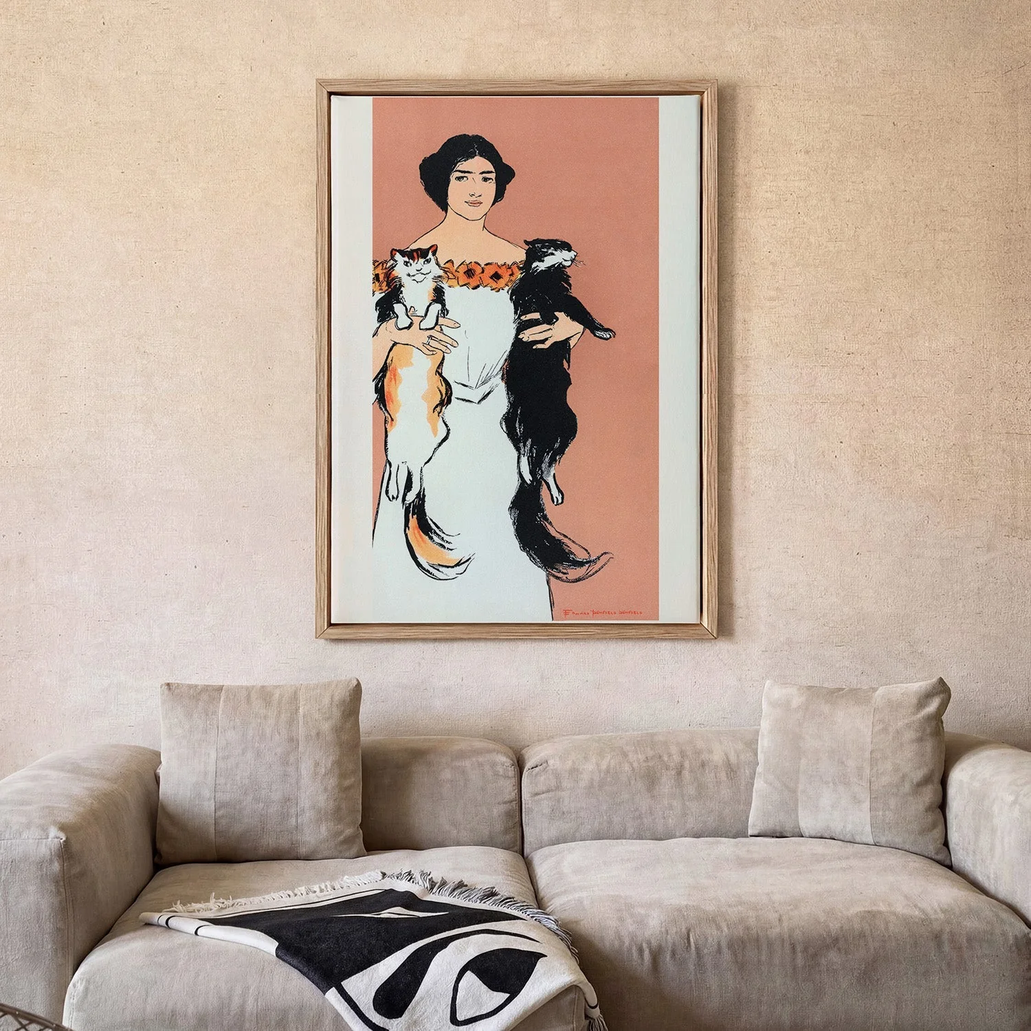 Woman Holding Cats by Edward Penfield - Image 2