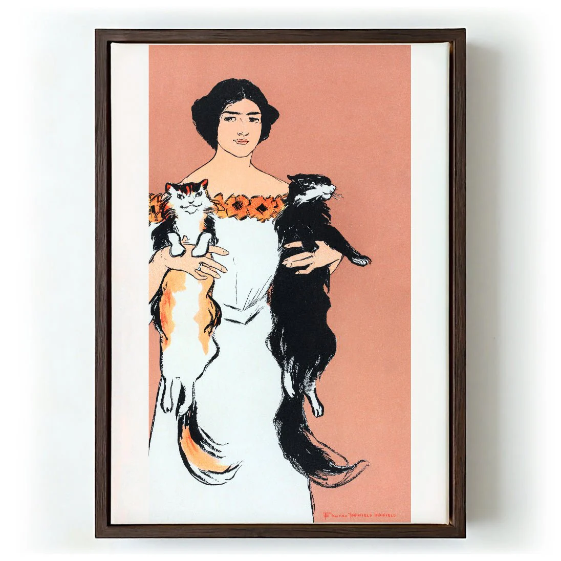 Woman Holding Cats by Edward Penfield - Image 5