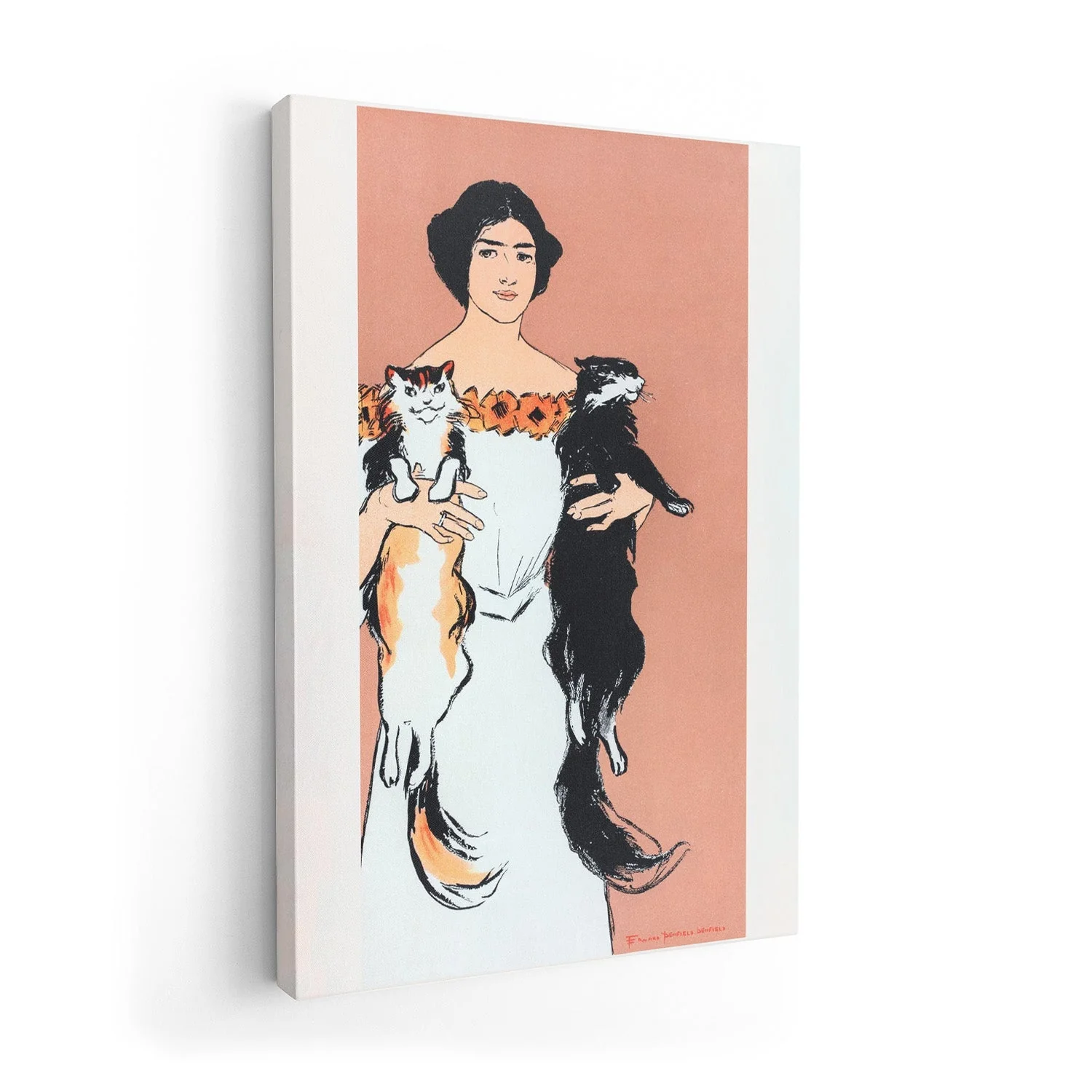 Woman Holding Cats by Edward Penfield - Image 7