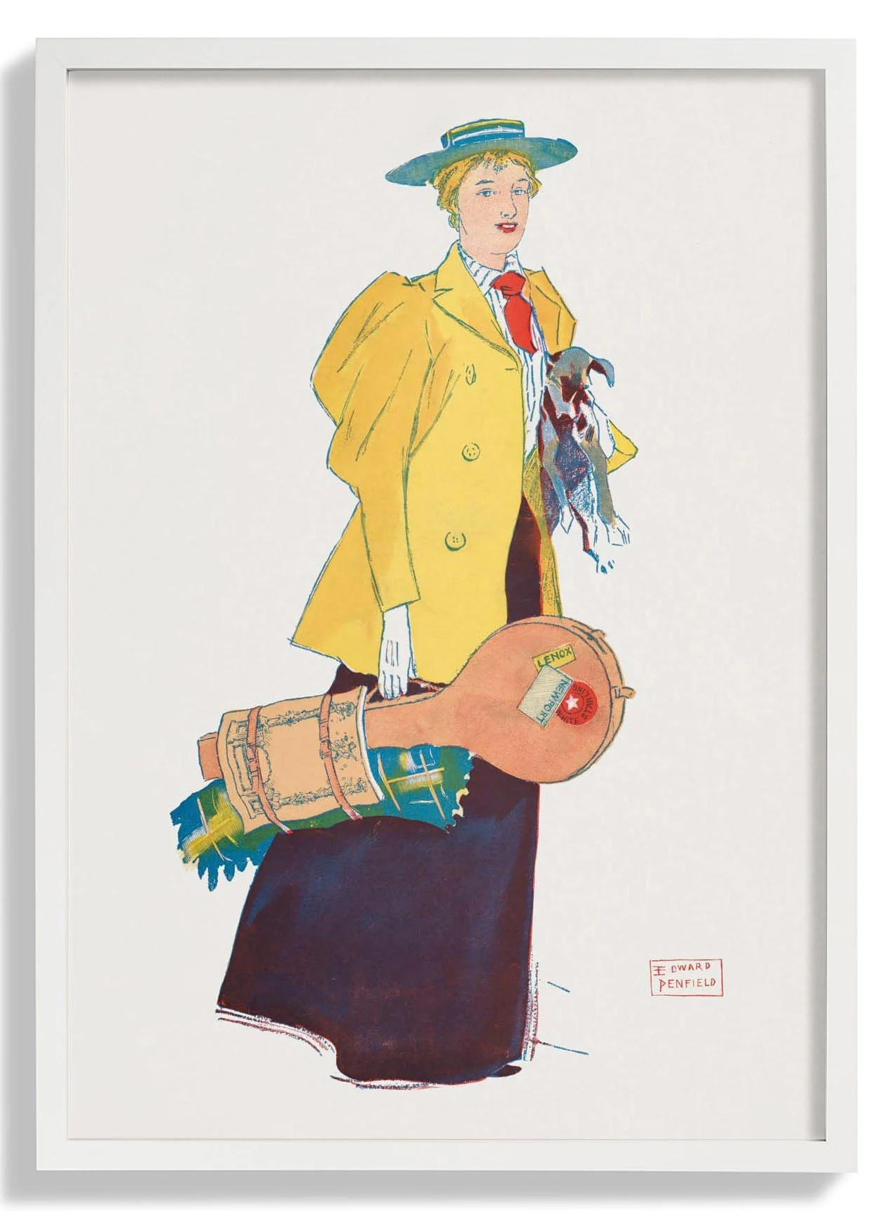 Woman Holding Dog and Stuffs by Edward Penfield - Image 5