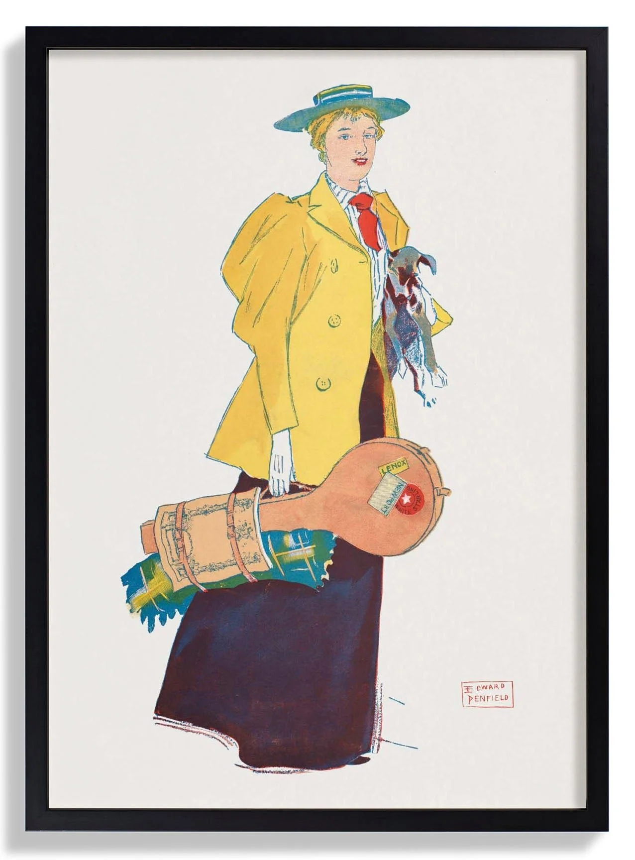 Woman Holding Dog and Stuffs by Edward Penfield - Image 6