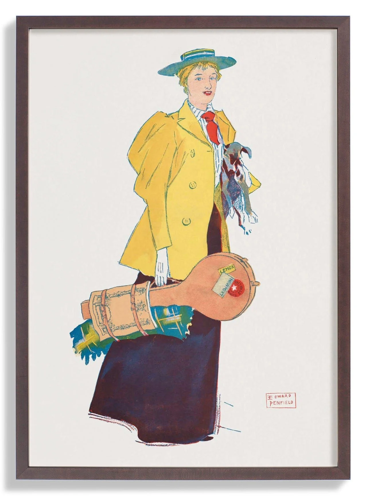 Woman Holding Dog and Stuffs by Edward Penfield - Image 7