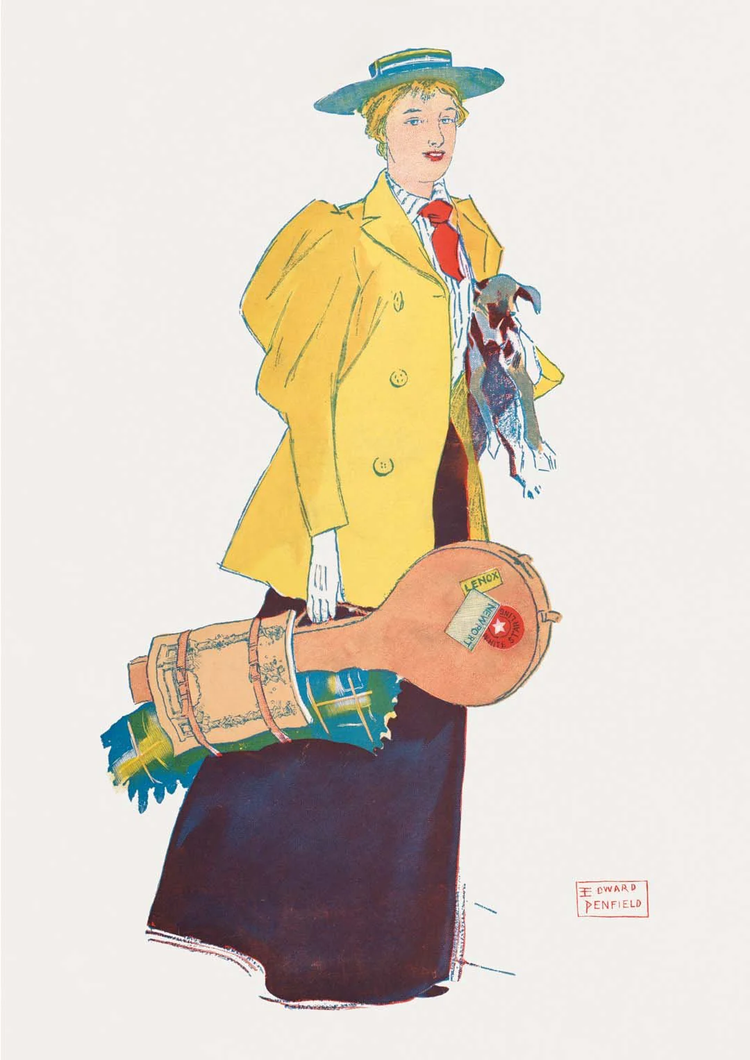 Woman Holding Dog and Stuffs by Edward Penfield - Image 8