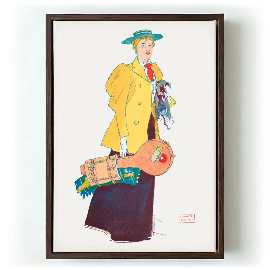 Woman Holding Dog and Stuffs by Edward Penfield - Image 5